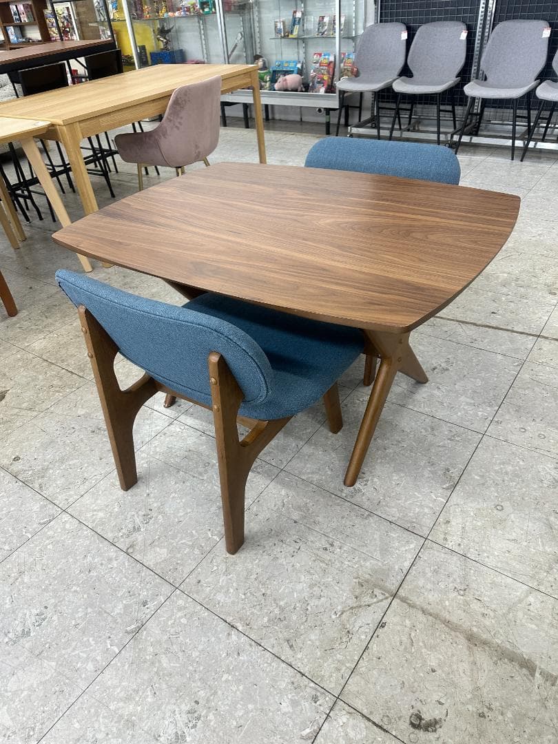 ニトリ ダイニングテーブルセット イス2脚 リラックスワイド ブラウン