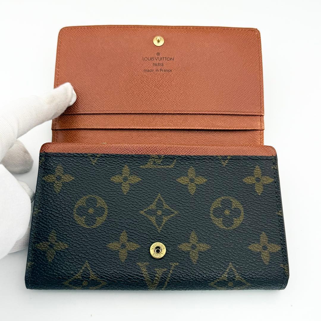 【訳あり】ルイヴィトン モノグラム ポルトモネ ビエ トレゾール L字ジップ