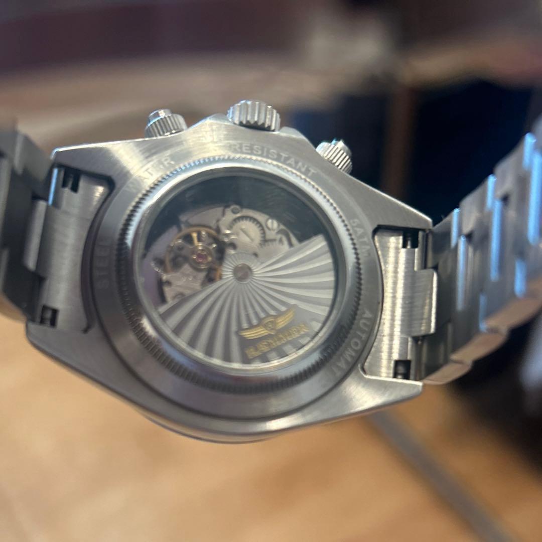 正月　大特価　海外製　自動巻き　時計　デイトナ風　アイスブルー　オマージュ