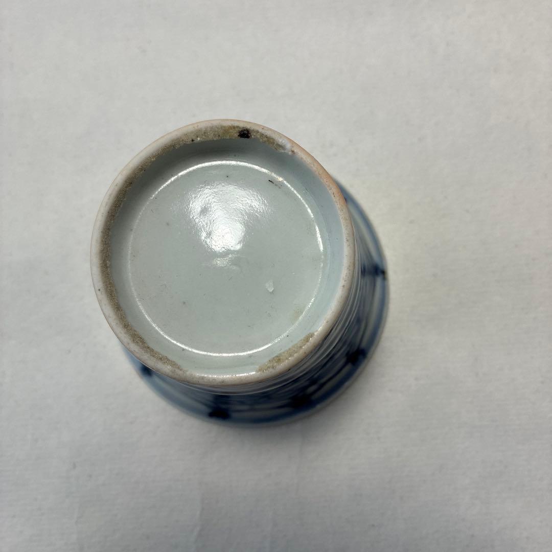 古伊万里　染付　麻の葉　蕎麦猪口