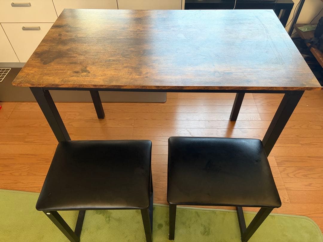 ダイニングテーブルセット クッション付チェア　幅105cm