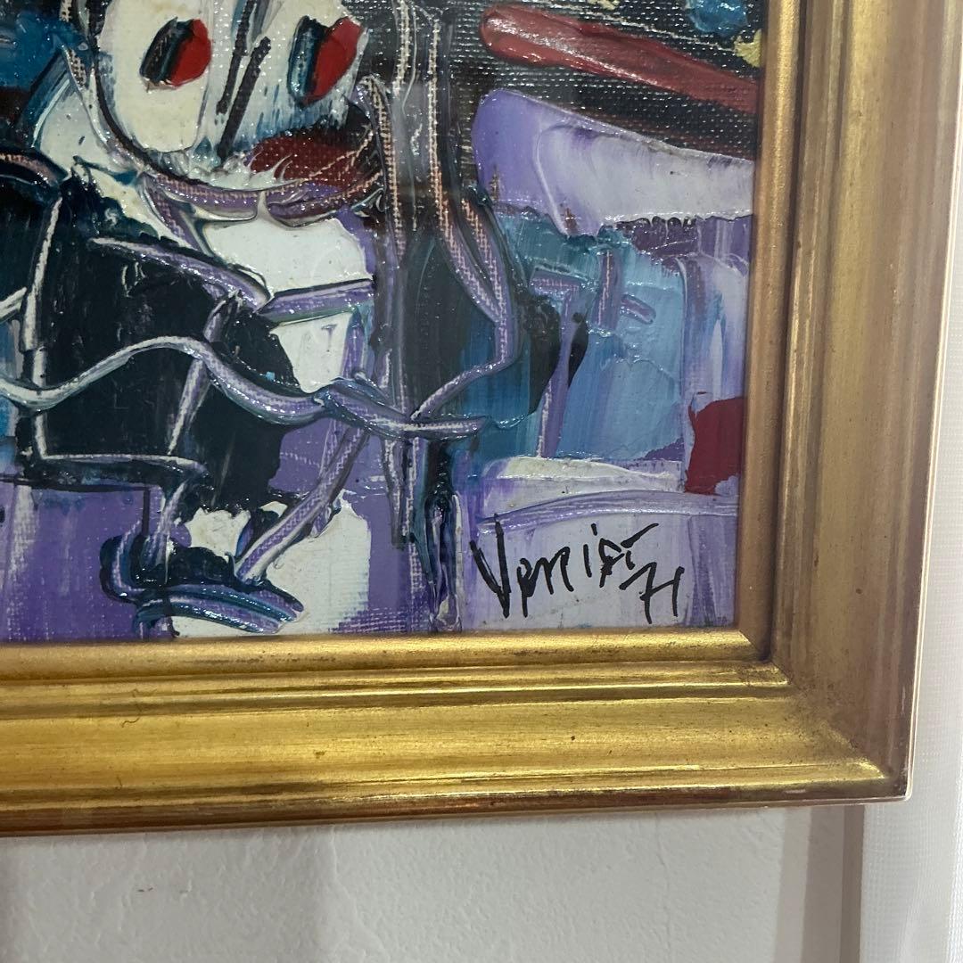 ブルーノ　ベニエール　油彩画　真作　楽師たち　アート