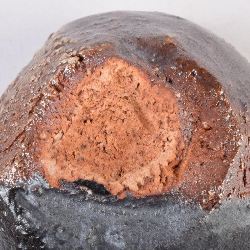 美濃焼　養心窯　樋口雅之作　織部　ぐい呑　酒盃　共布共箱　C　8404