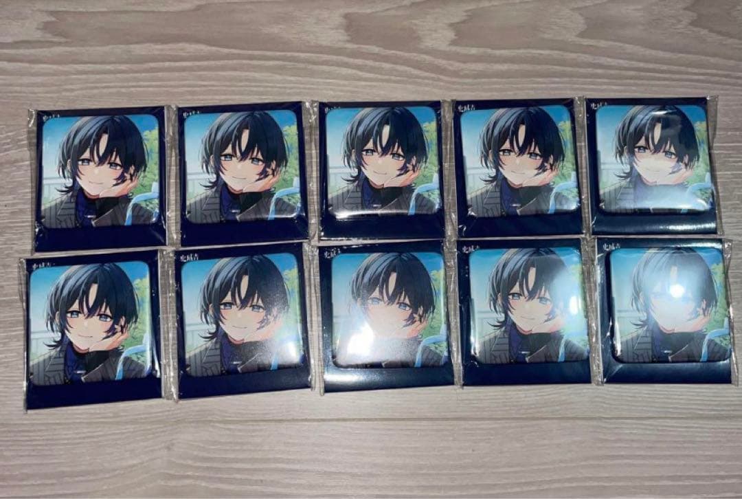 ホロライブ スクエア缶バッジ 青 誕生日記念 アクリル カード サイン 特典