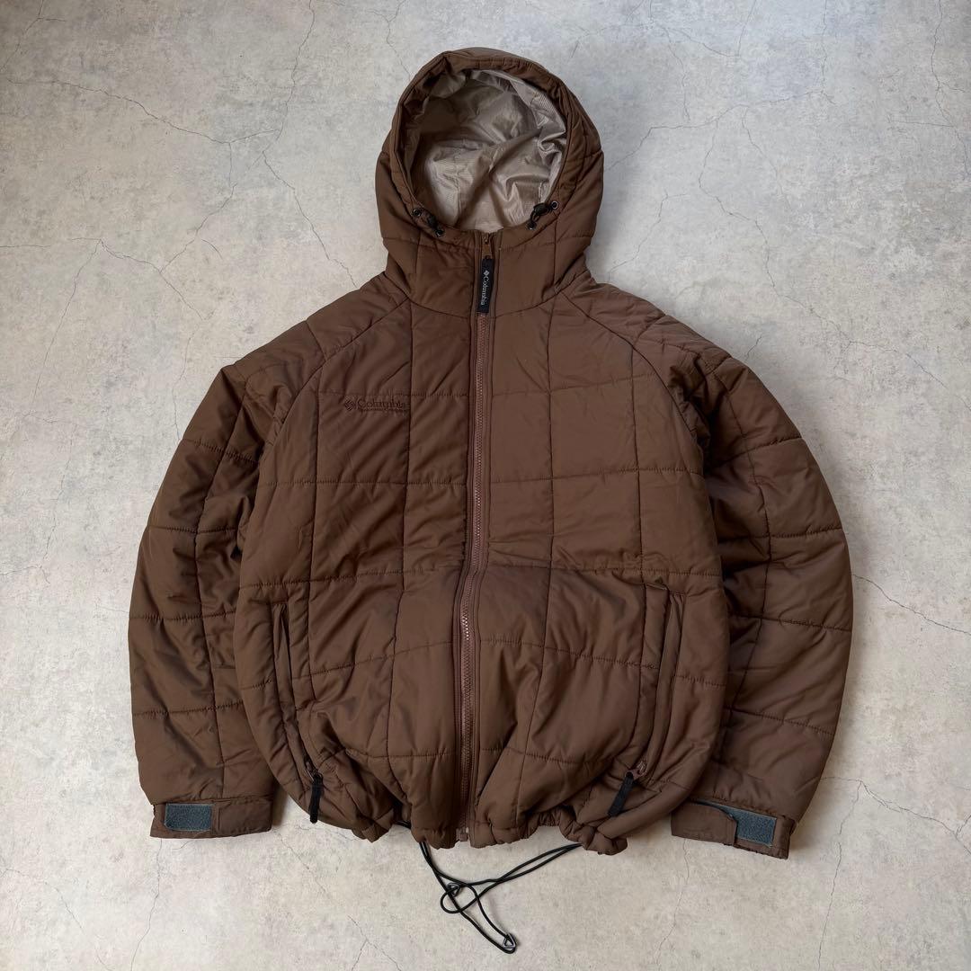 Columbia hooded puffer jacket パーカー ブラウン