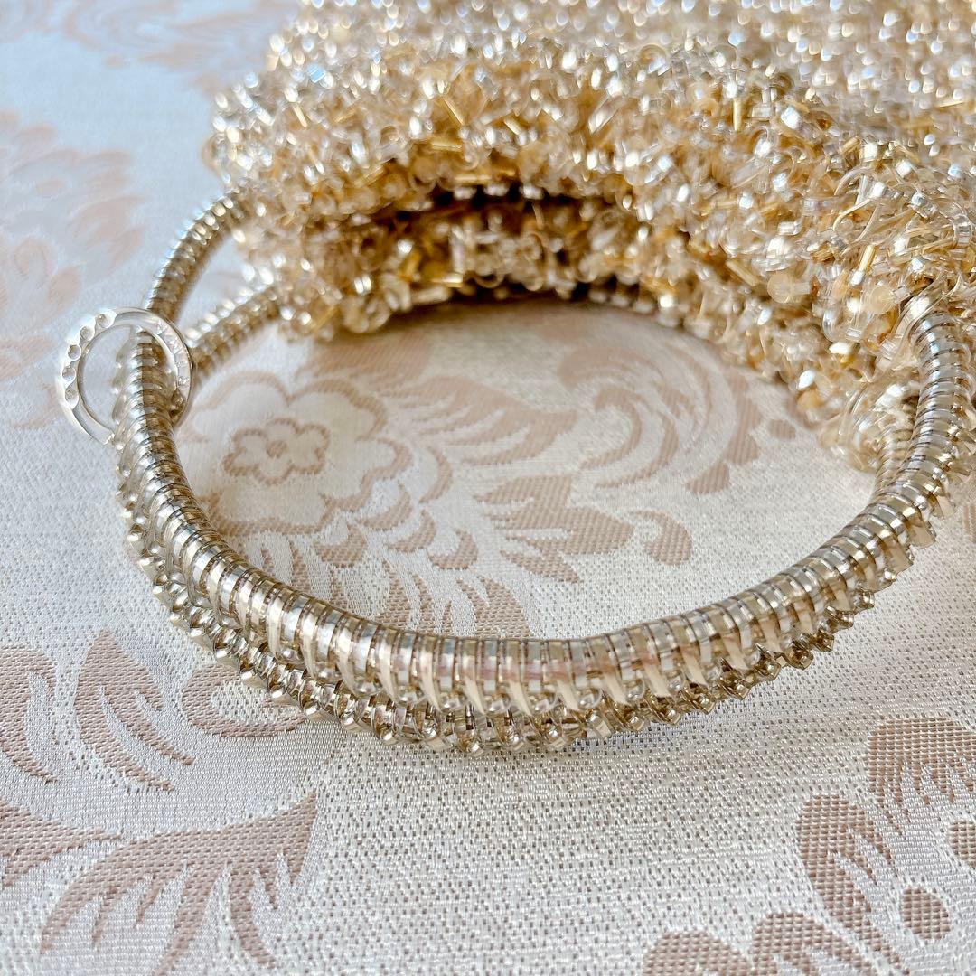 アンテプリマ　ワイヤーグリッター　シルバーゴールド　ハンドバッグ　パーティーに♡