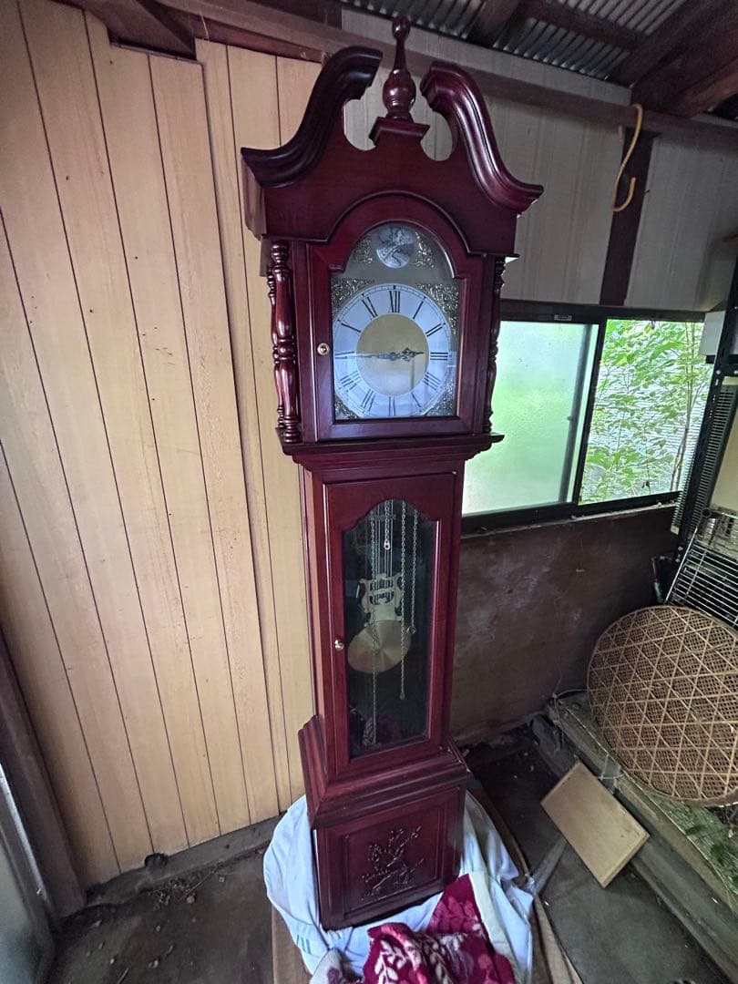 [お引取りまたは着払い限定] 木製柱時計 　ドイツTempusFugit社製