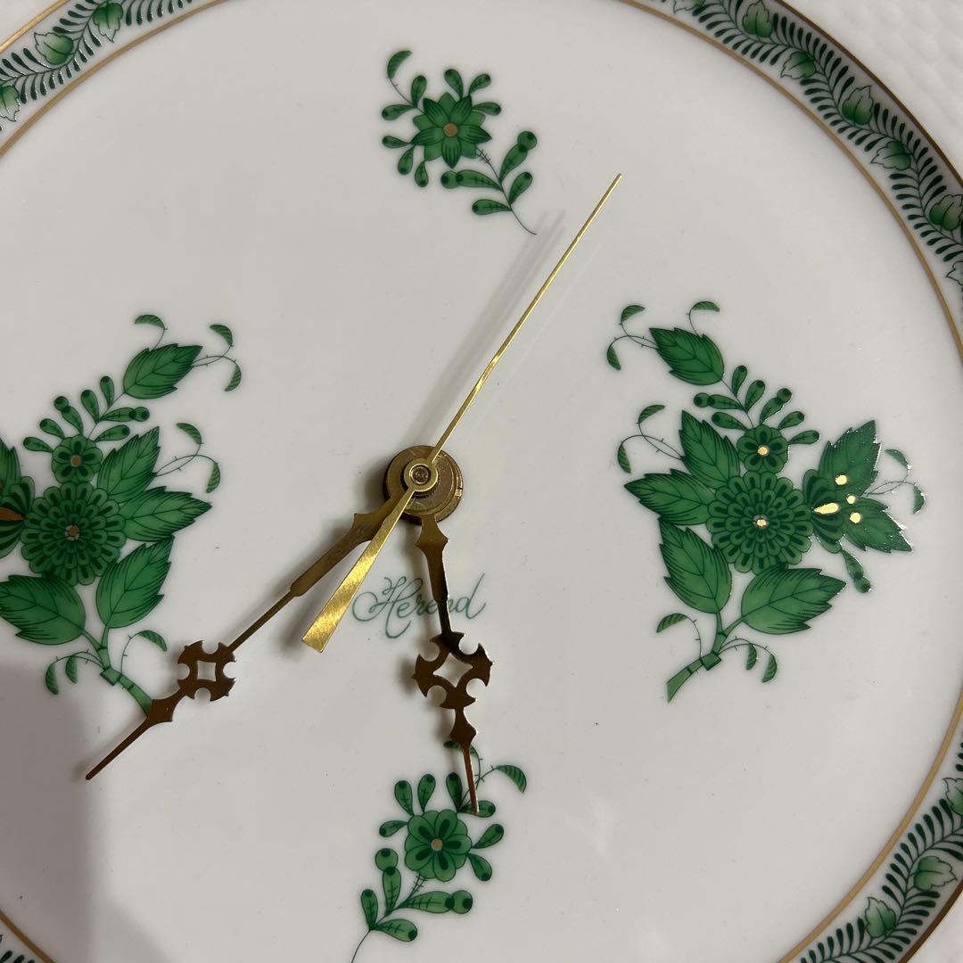 お値下げ‼️ヘレンド アポニーグリーン 壁掛け時計 HEREND