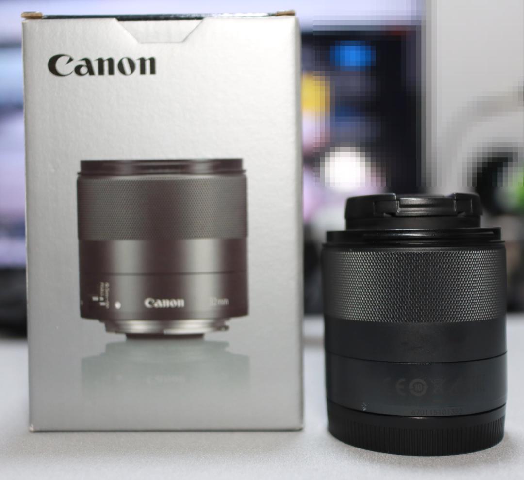 ef-m 32mm f1.4 stm 単焦点レンズ　レンズフード有 おまけ有り