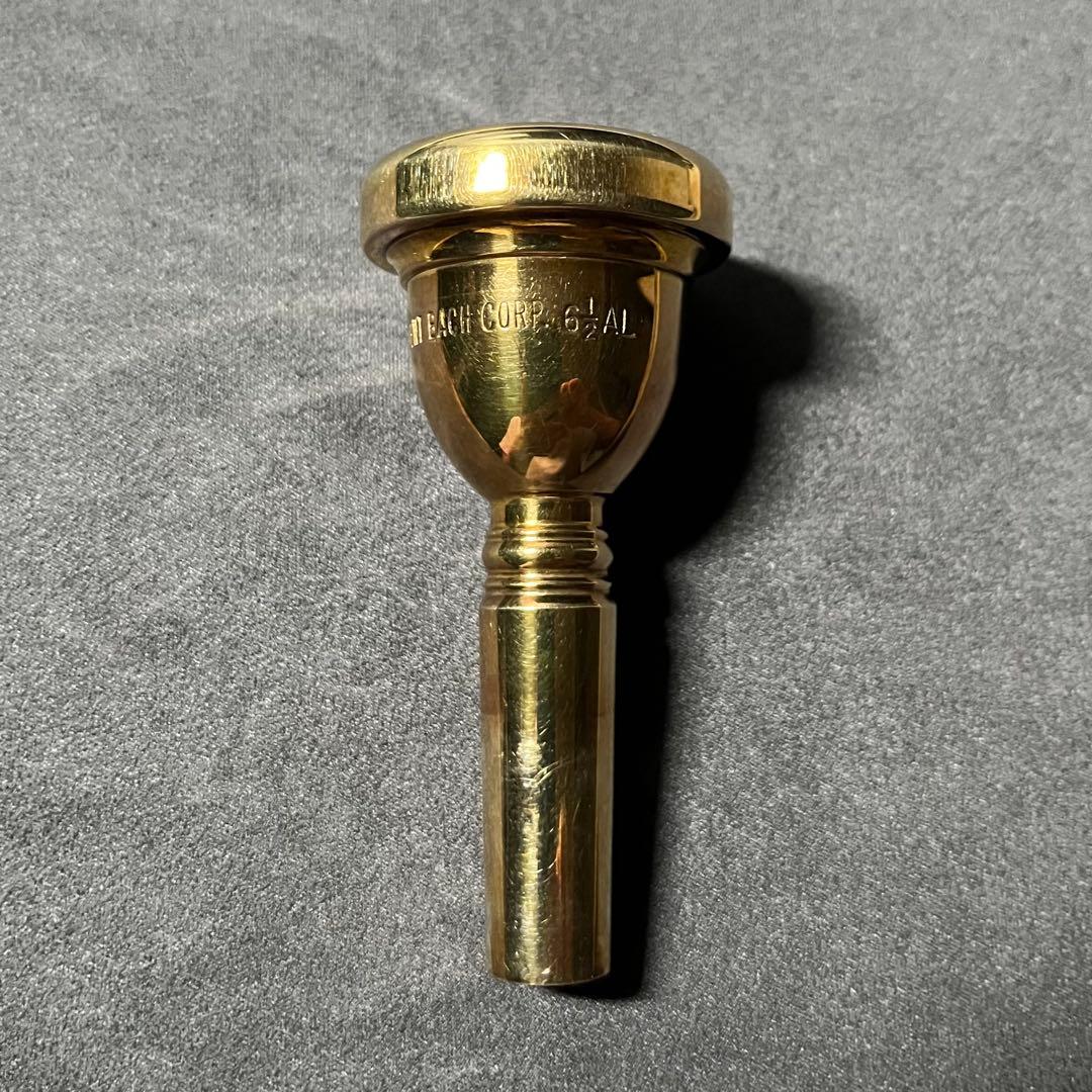 Bach バック ６1/2AL 金メッキ レア トロンボーン 太管 マウスピース