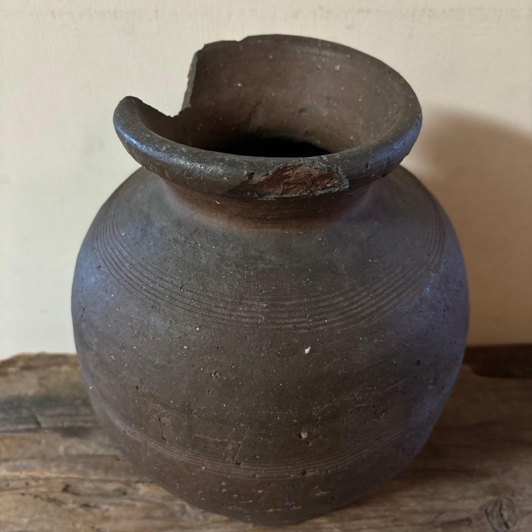 古備前壷　室町時代頃　古丹波　古越前　古信楽　瀬戸　骨董　花器　古陶磁　検:李朝