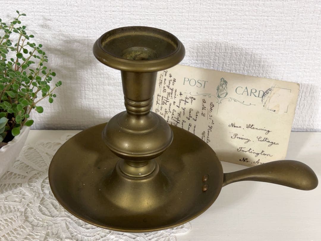真鍮のキャンドル立て＊イギリスアンティーク