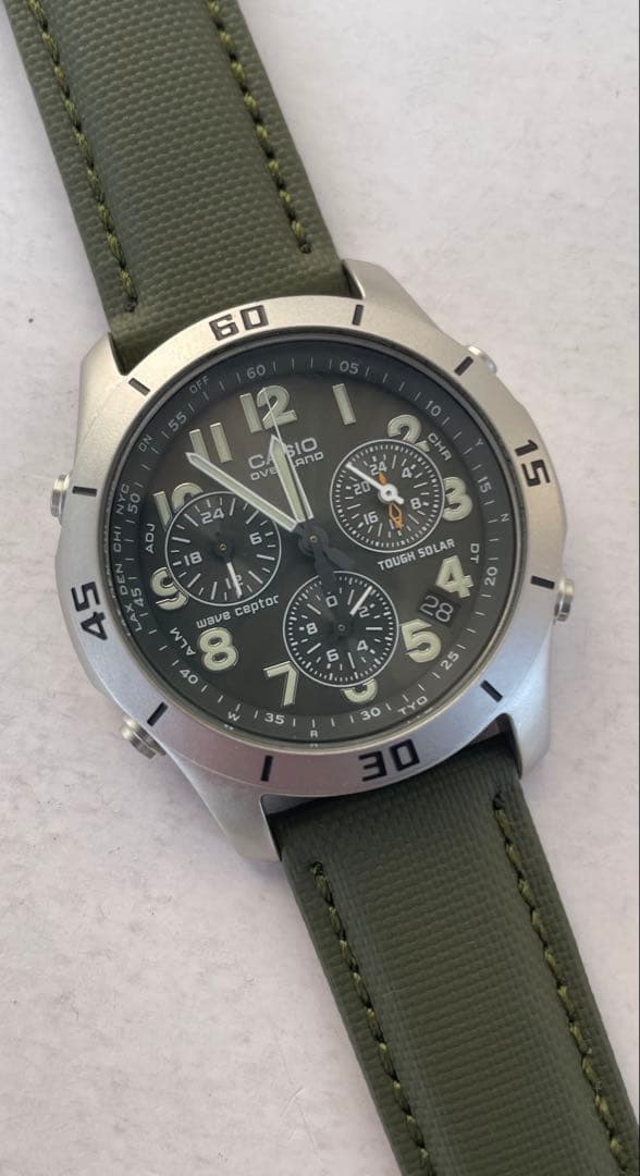 【新品ベルト付】カシオ OVERLAND OVW-600 ソーラー電波 アーミー