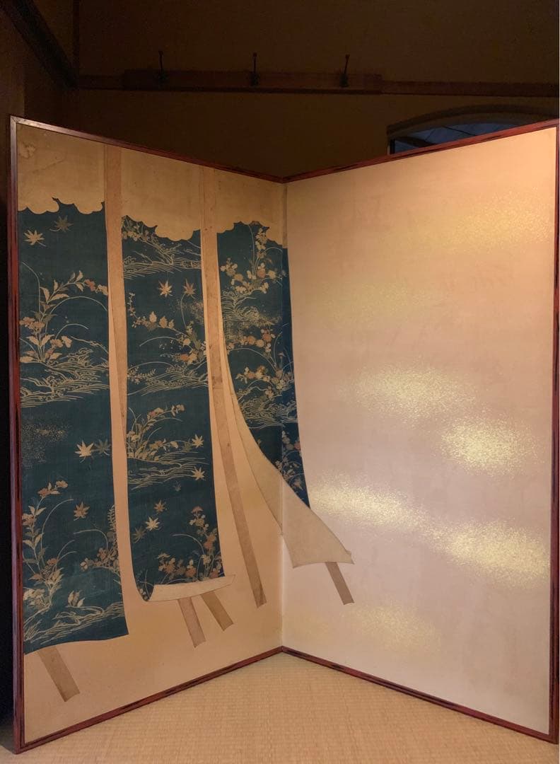 誰が袖屏風 アンティーク 仕切 パーテーション 年代物 時代物