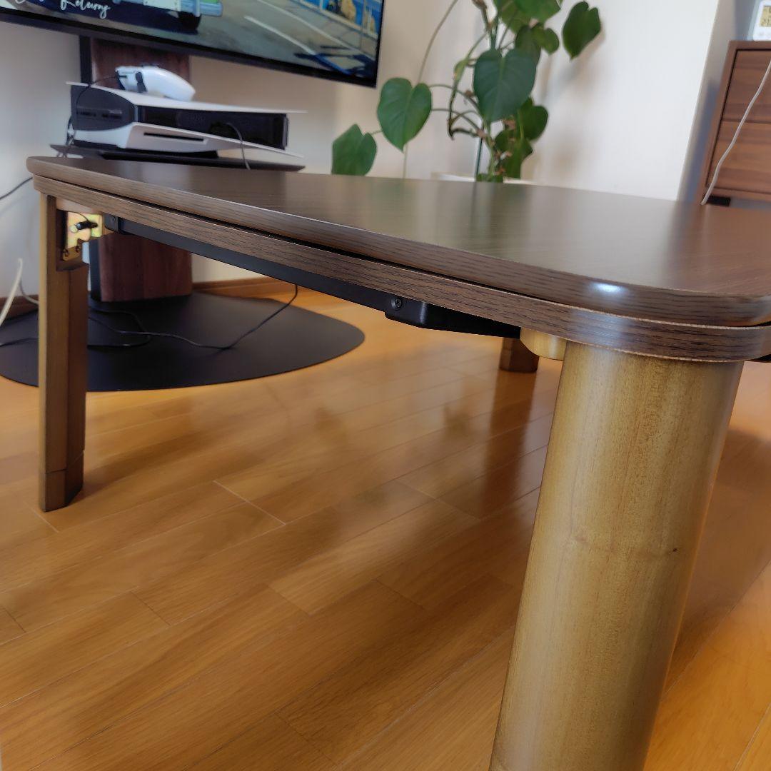 フラットヒーター折れ脚こたつ フラットモリス 105cmx75cm　送料無料