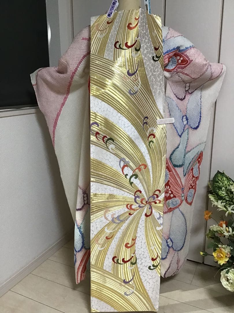 清楚な総絞り　正絹振袖　5点セット＋正絹長襦袢 振袖フルセット