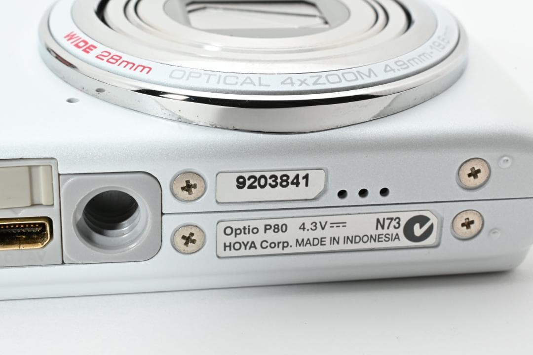 【極美品】PENTAX OPTIO P80 ホワイト　新品級！