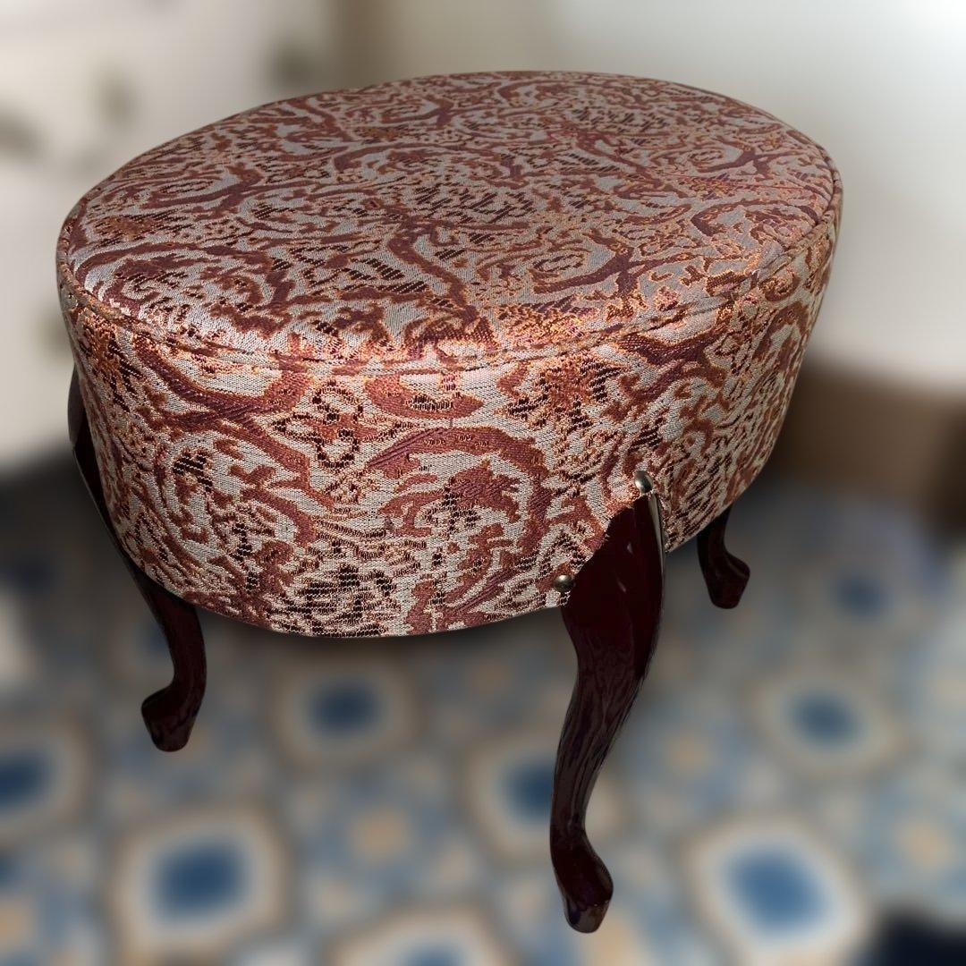 昭和レトロ スツール ドレッサー用 イス チェア 猫脚 美品 アンティーク