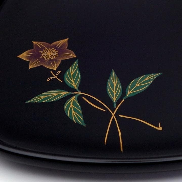 輪島塗 金手描蒔絵 花絵変わり 銘々皿 塩安製 5客セット