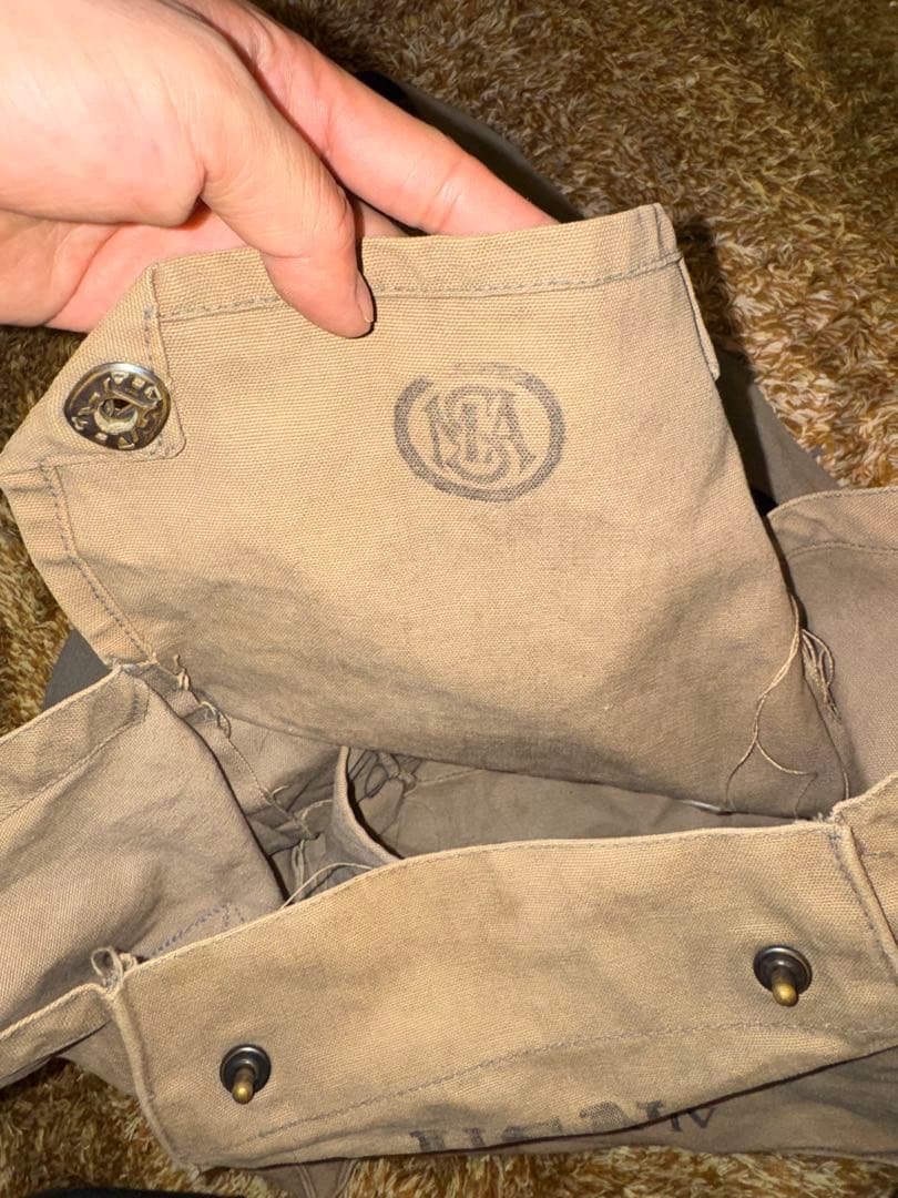 希少 40s USN NAVY 海軍 ガスマスクバッグ Ⅳ ショルダーバッグ