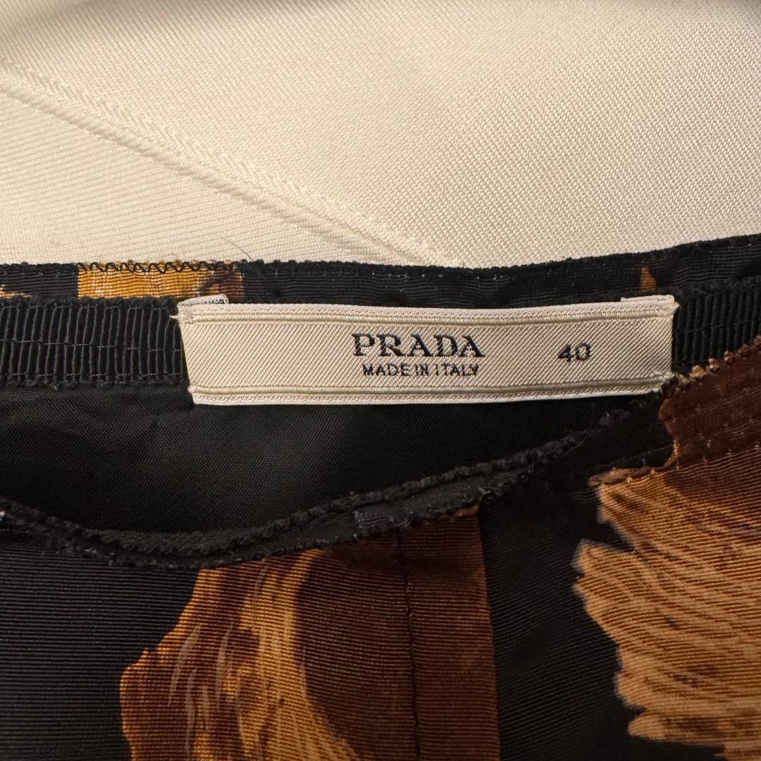 PRADA 花柄 フレアスカート 40