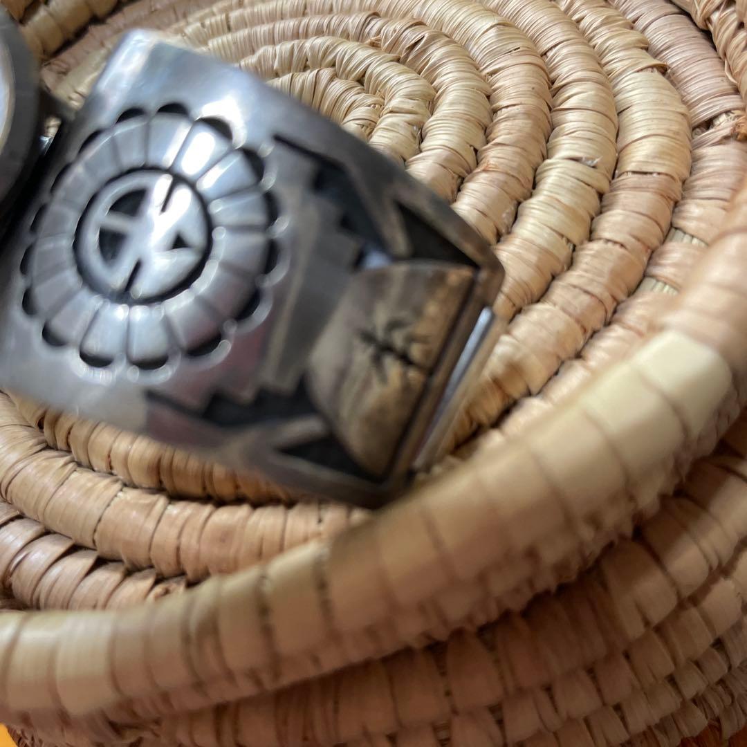 インディアンジュエリー　ホピ族　サンフェイスウォッチベルト