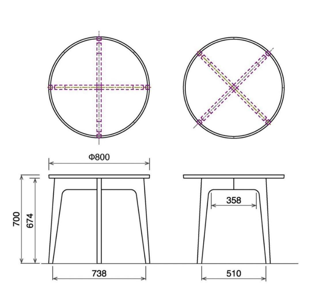 MARUNI60 ラウンドテーブル80