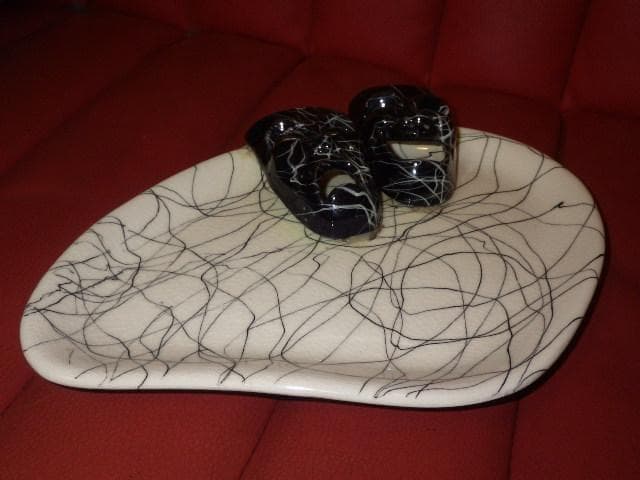 50'S★ツーフェイス★ディッシュ★16★ビンテージ★ジュエリートレイ★小物入れ