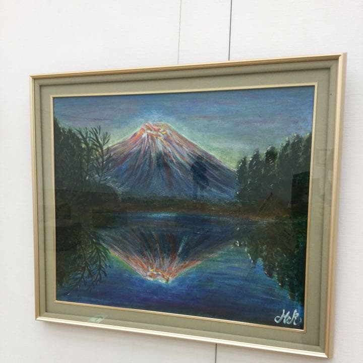 鏡富士　油彩画F20号　額縁は含みません