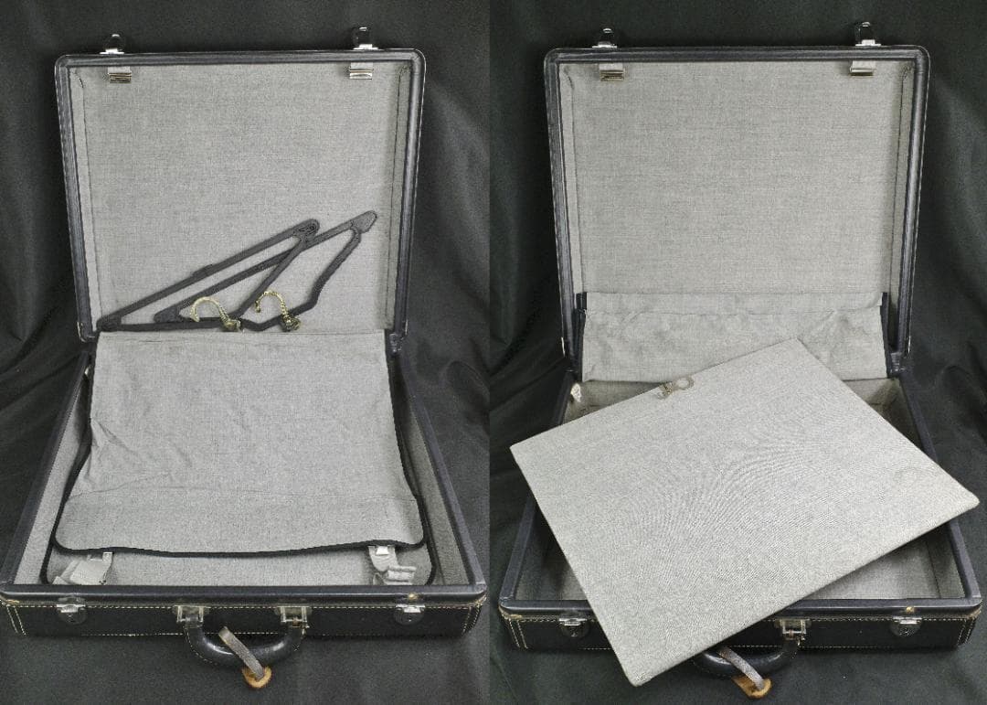 ハートマン『ノッカバウト』本革 トランク 濃灰 （1980年代）USA