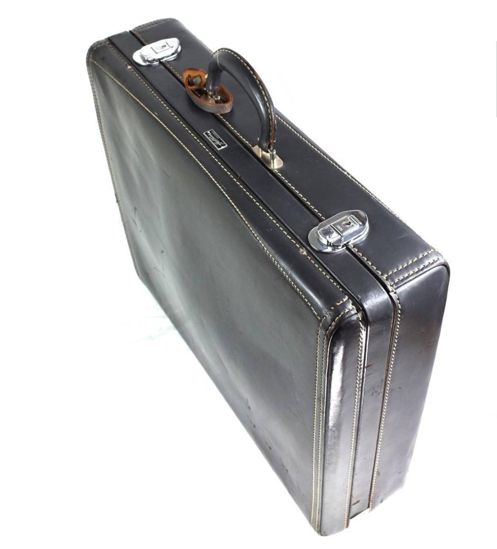 ハートマン『ノッカバウト』本革 トランク 濃灰 （1980年代）USA