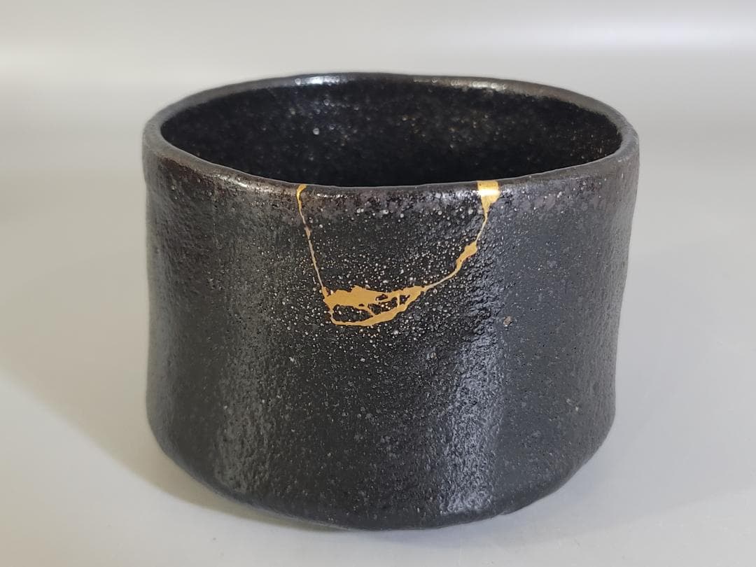 茶道具 小川長楽作 瀬戸黒茶碗 共箱