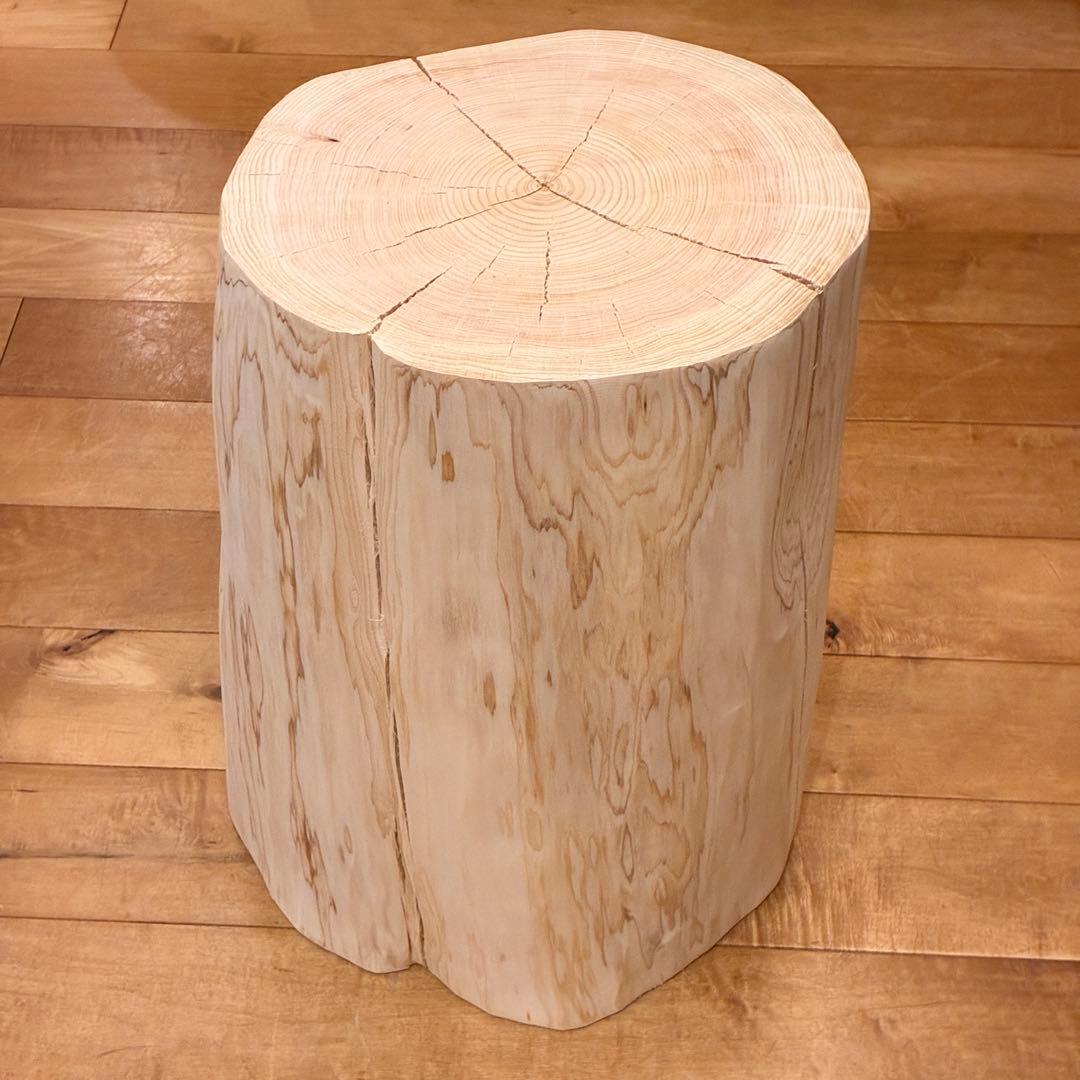 檜 丸太 スツール 椅子　No.1537