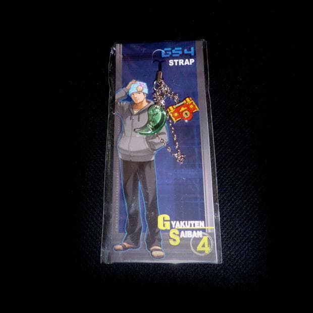 逆転裁判4 成歩堂龍一 サイコロック型 ストラップ キーホルダー　勾玉　真宵