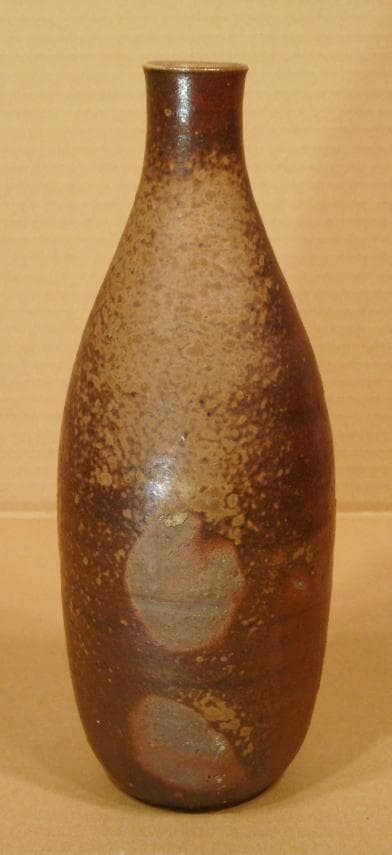 西墻邦雄　 　　細口花入 　備前焼