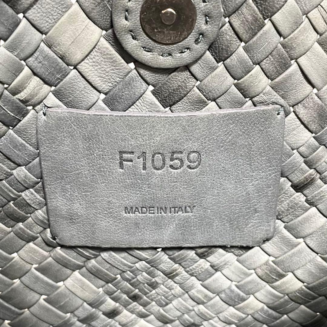 【美品】ファロルニ　ワンショルダー　イントレッチオ　ホーボー　グリーン系　レザー