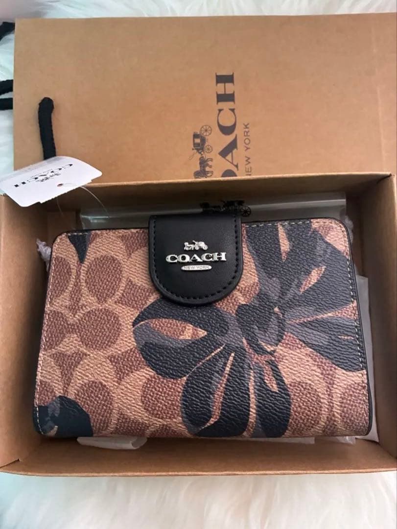 COACH 二つ折り財布 C2340 ブラウン/ブラック