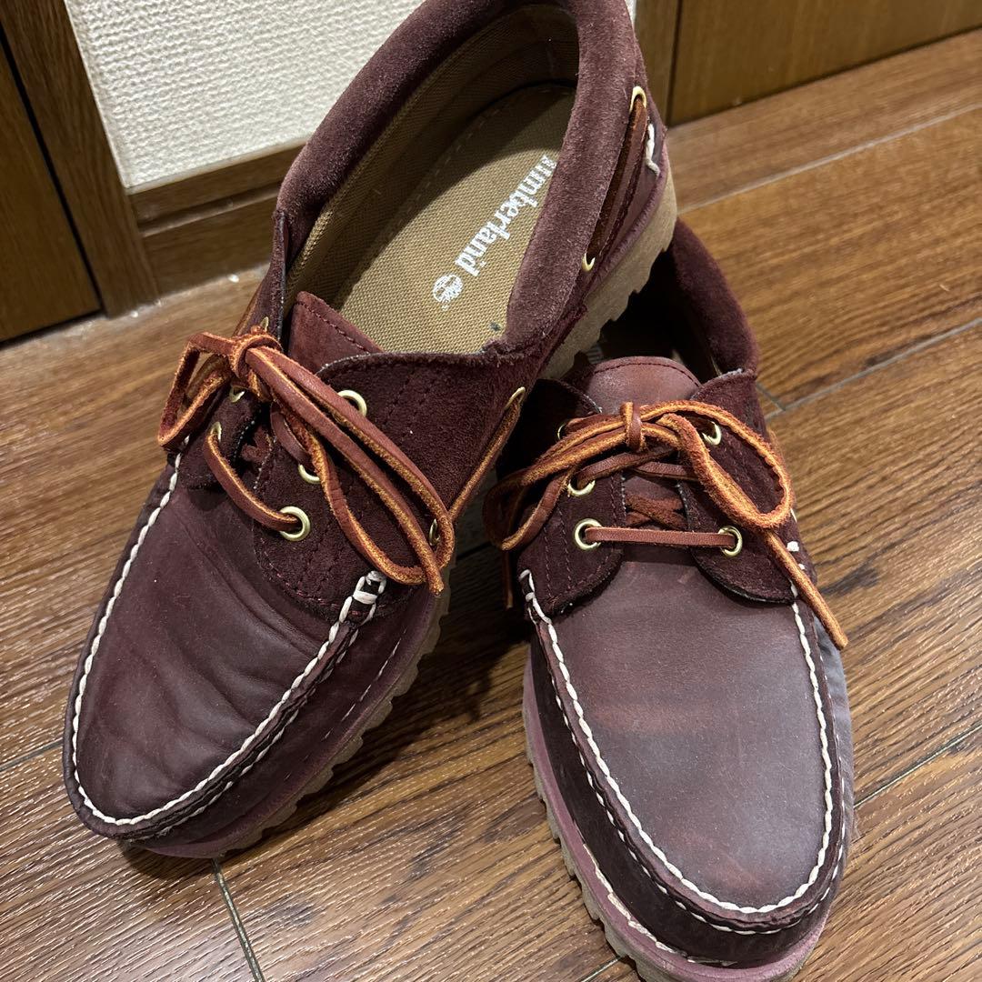 Timberland デッキシューズ ワイン レザー