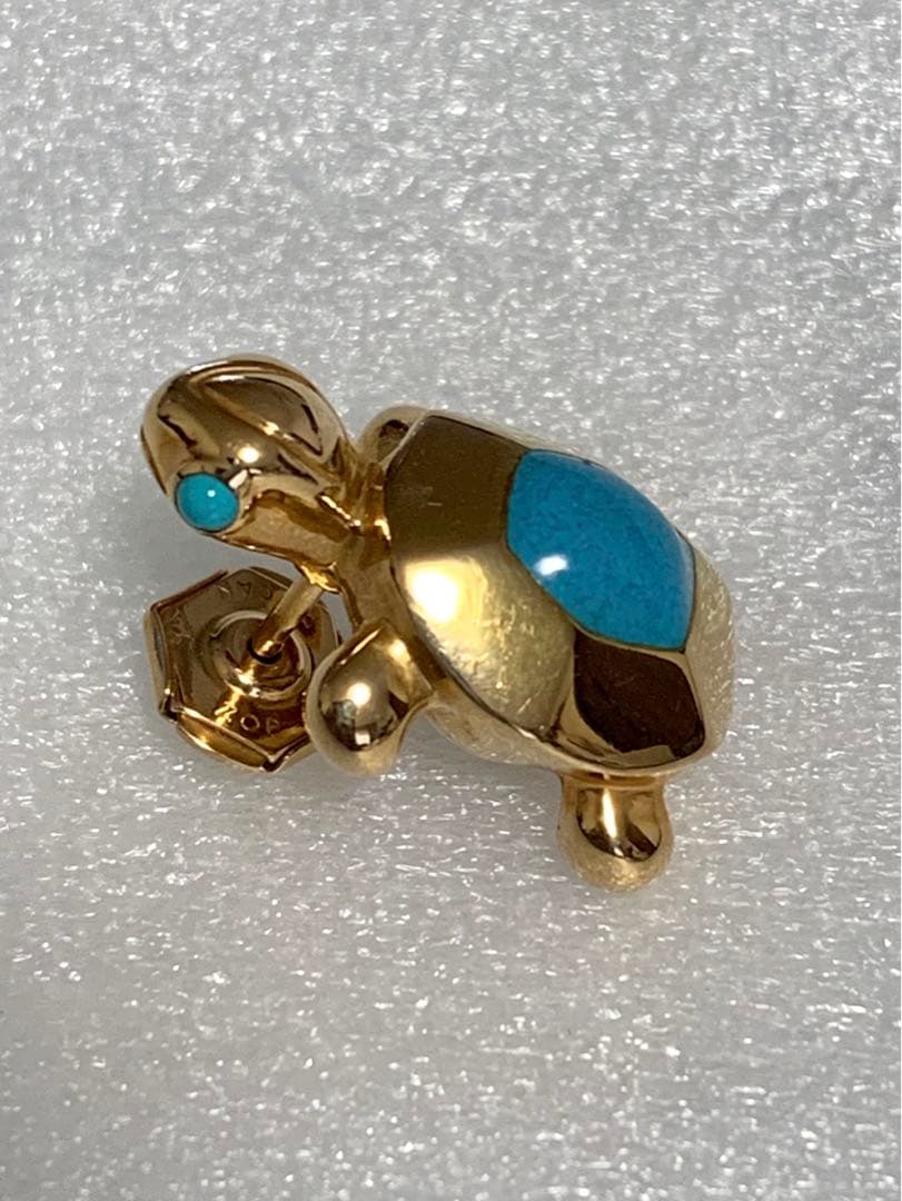 専用です。希少☆CARTIER☆タートル 亀ヘキサゴン750刻印ターコイズ