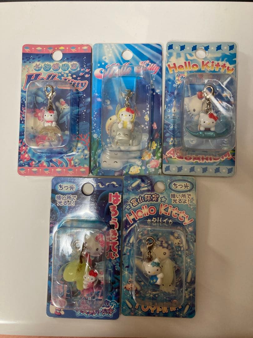 ご当地キティ　ファスナーマスコット　水族館　八丈島　いか