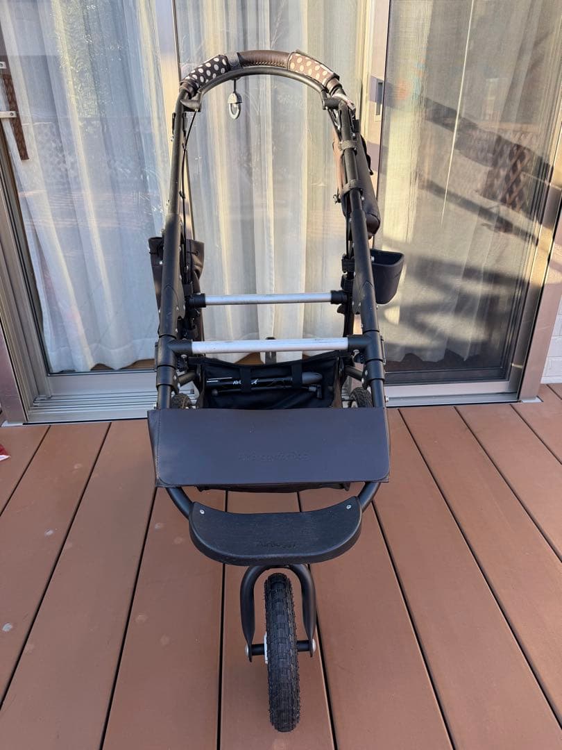 Air Buggy ペットカート フレームブレーキ付き 合皮レザーエスプレッソ