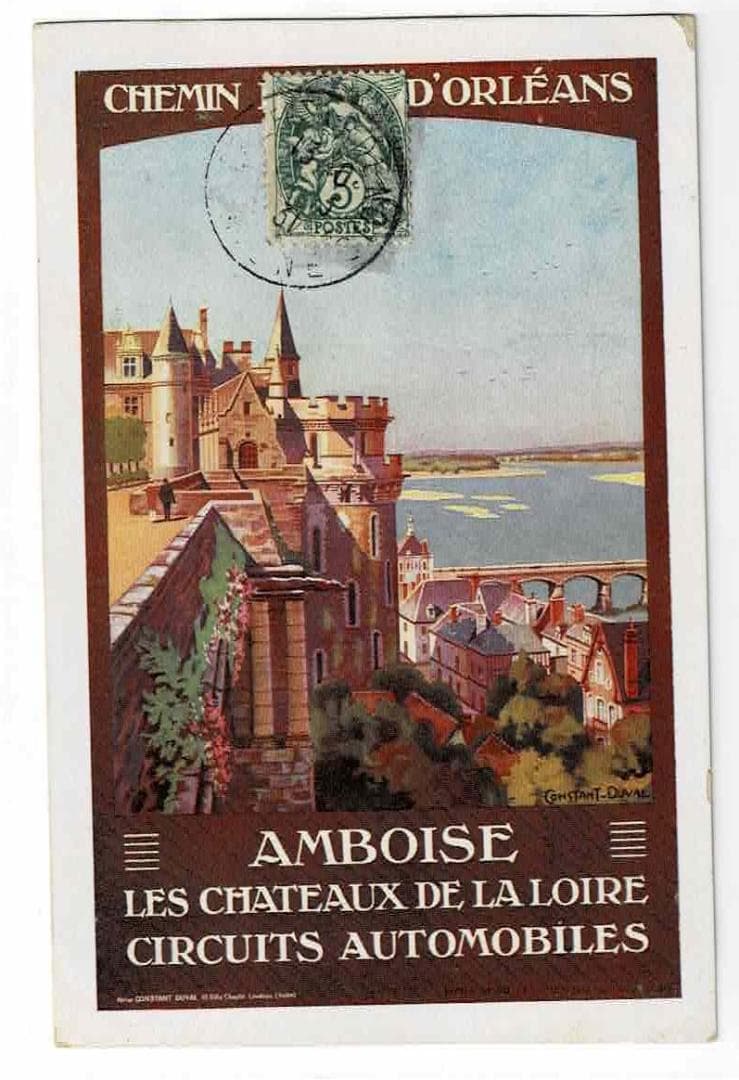 4枚アンティーク ポスターポストカード レール 鉄道 フランス イタリア はがき