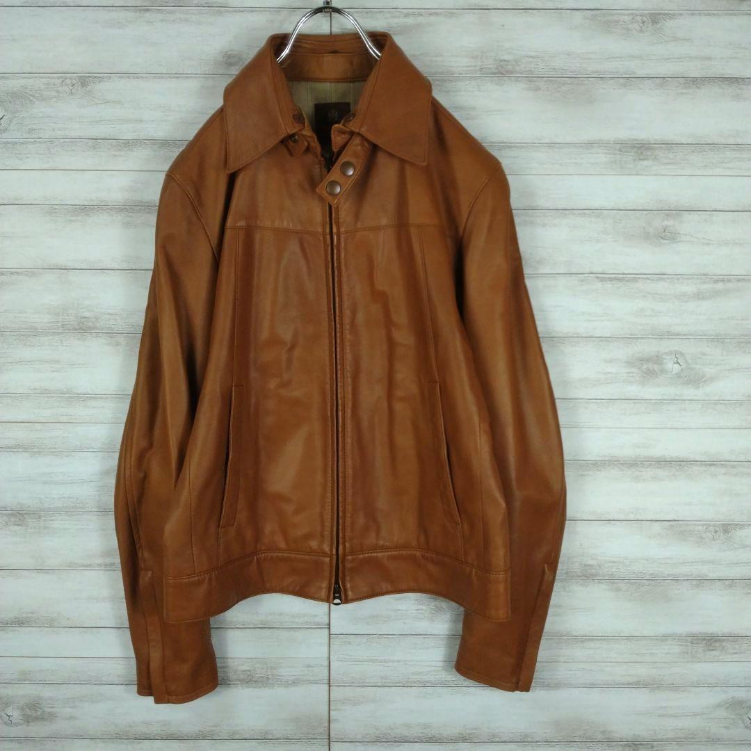 メンズ☆美品☆タケオキクチ　レザージャケット　羊革　本革　ラムレザーMライダース