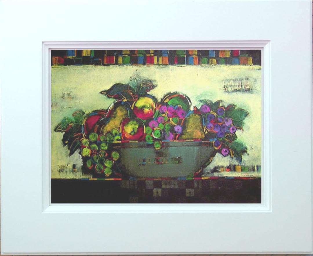 油絵 絵 絵画 インテリア 額付(白) uF6-060904 静物 果物