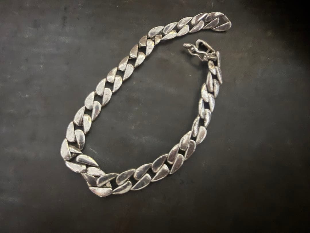 ヴィンテージ　イタリア　アンティーク　シルバー　925 ブレスレット　喜平