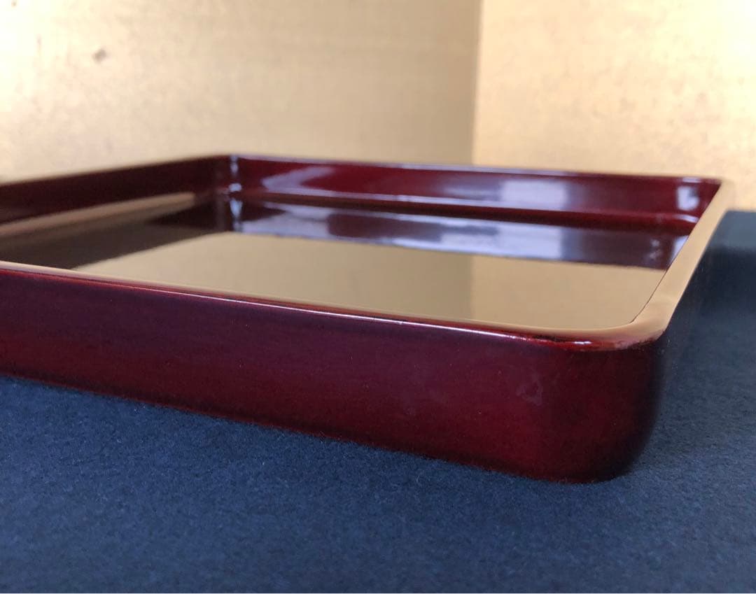 《R》春慶塗 四方膳5客 会席膳 銘々膳 隅丸 木製漆器 木箱　251216お5