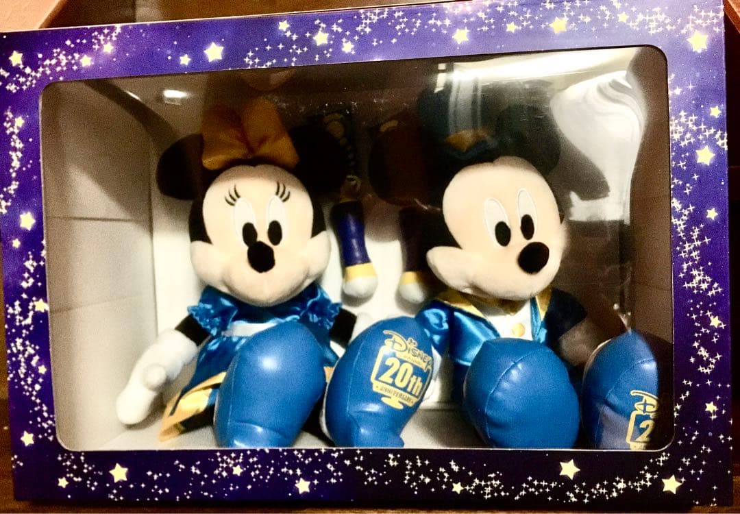 ディズニーチャンネル20周年オリジナルミッキー&ミニーぬいぐるみセット