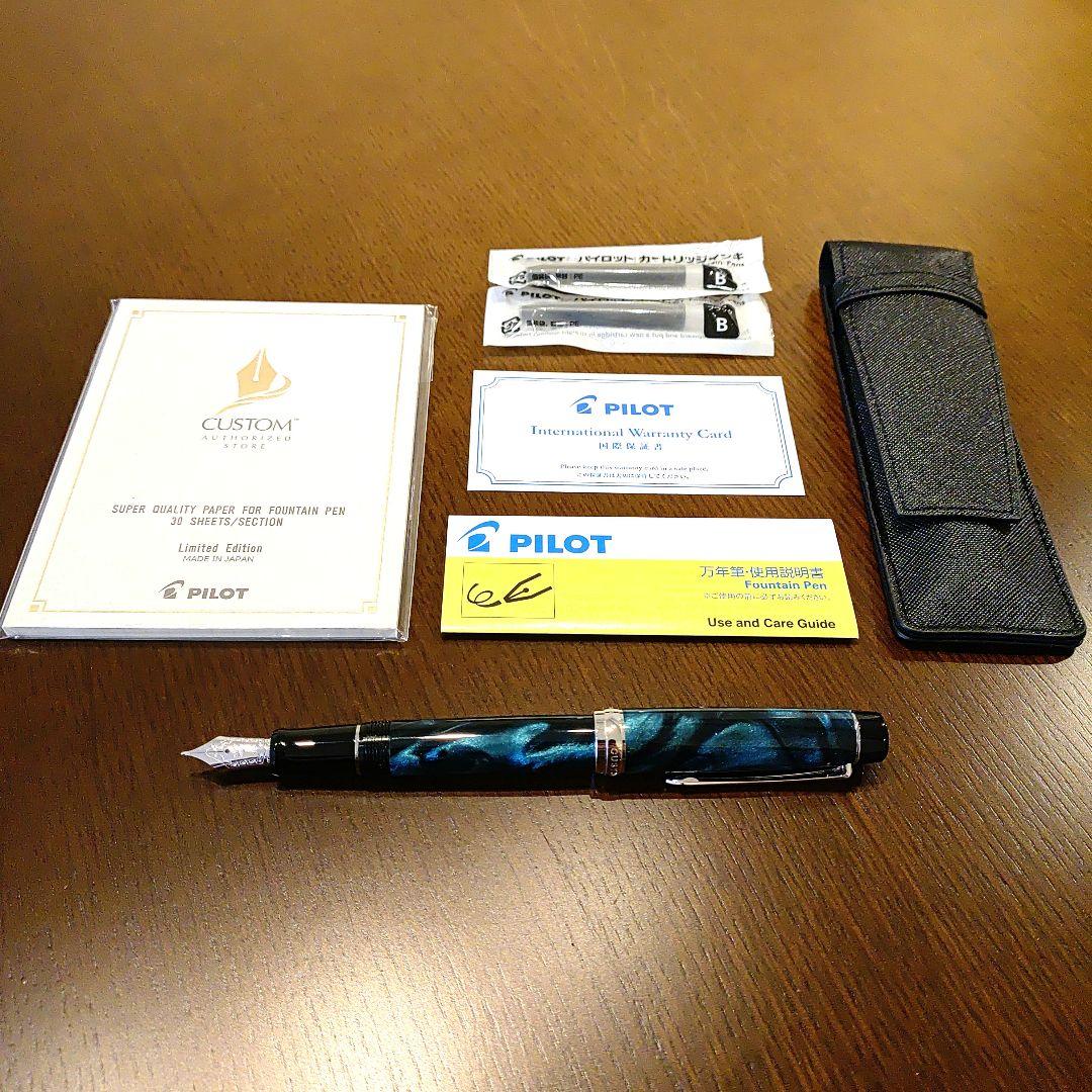 パイロット ヘリテイジSE万年筆グリーンMコンバーター無 、メモ帳、ペンケース他