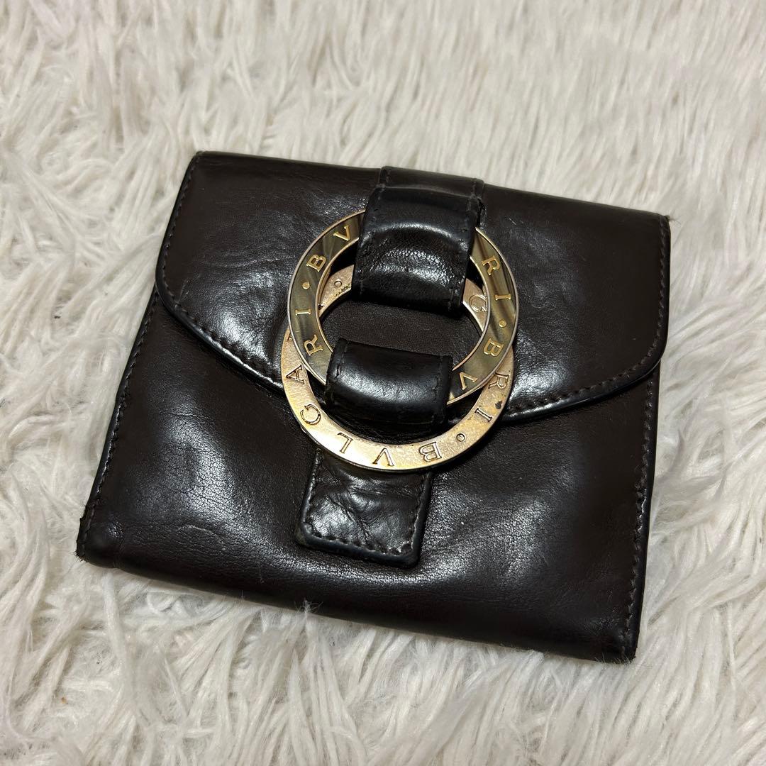 ⭐️希少⭐️ブルガリ チャンドラ 三つ折り財布 コンパクトウォレット ブラウン