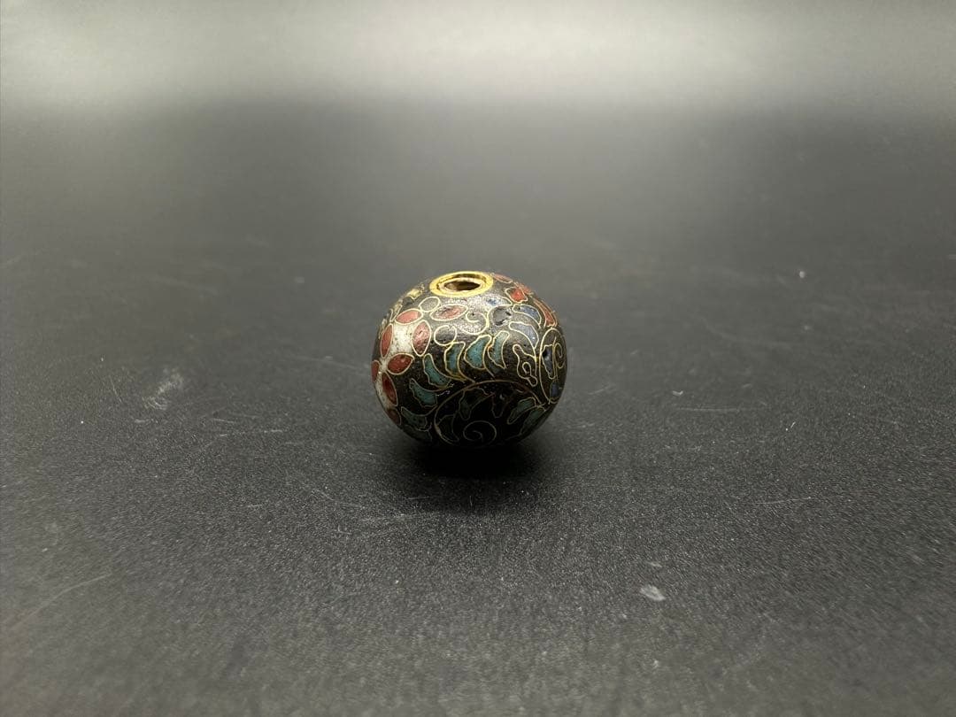 七宝焼　緒締　骨董古美術